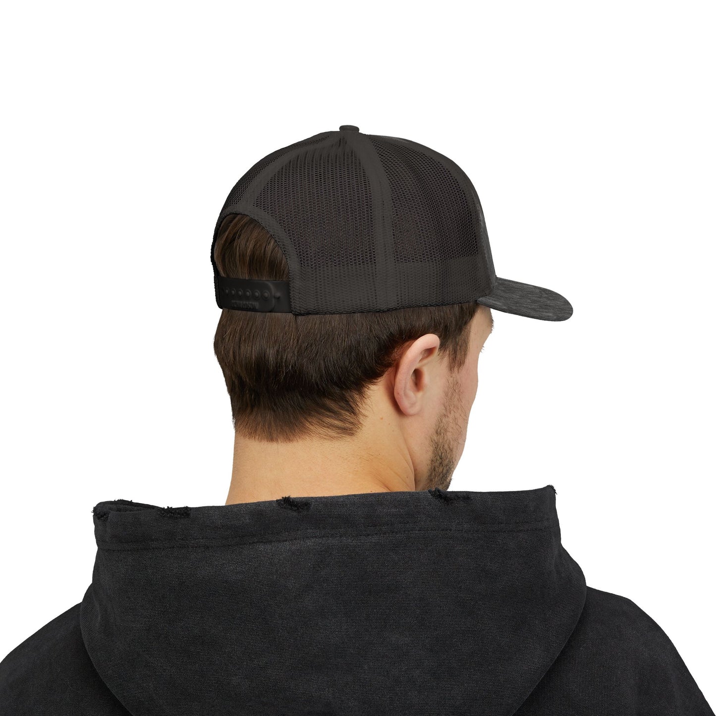 Trucker Cap - Skull & Crossed Oar Fishing Patch