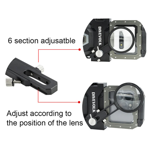 Divevolk Seatouch 4 Max Plus 67mm adapters arm for underwater photography