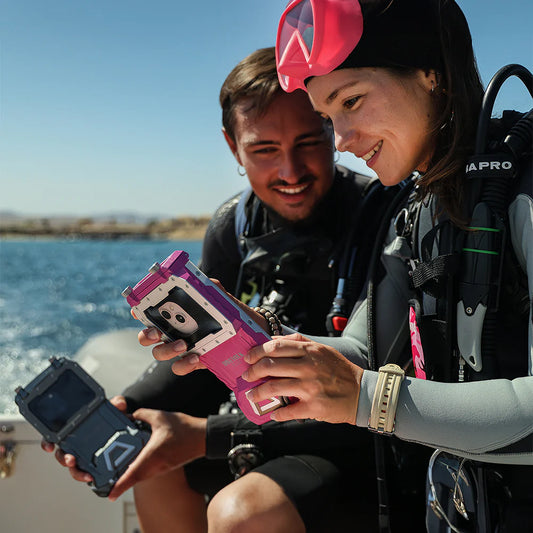 DIVEVOLK SeaTouch 4 MAX PLUS Underwater Housing Dreamy Pink compatible to iPhone and Android, Dive Housing, Waterproof Phone Case