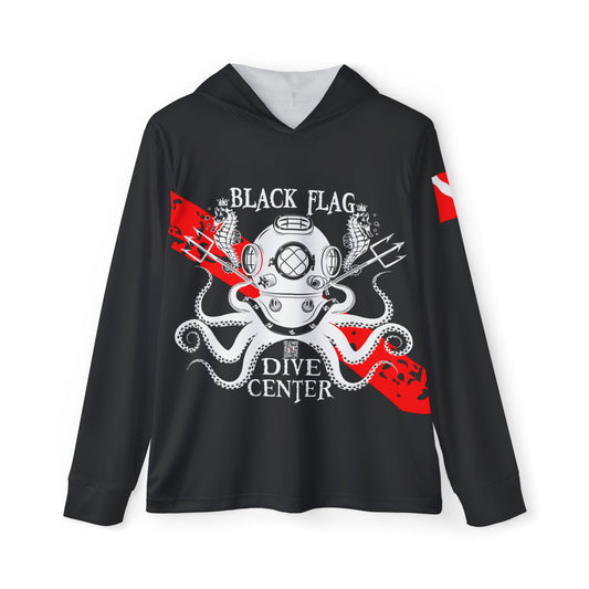 Dive Center Hoodie (Black) - 'Black Flag' Vintage Diving Octopus Graphic