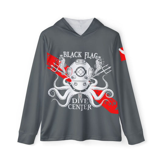 Dive Center Hoodie (Slate) - 'Black Flag' Vintage Diving Octopus Graphic