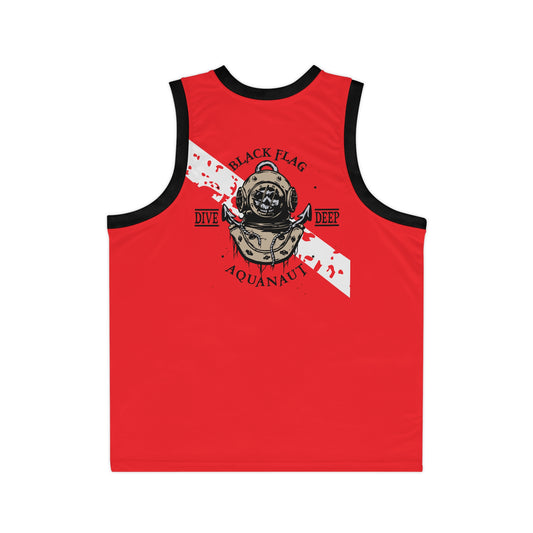 Dive Center Unisex Tank (Red) – “Black Flag” Aquanaut Graphic