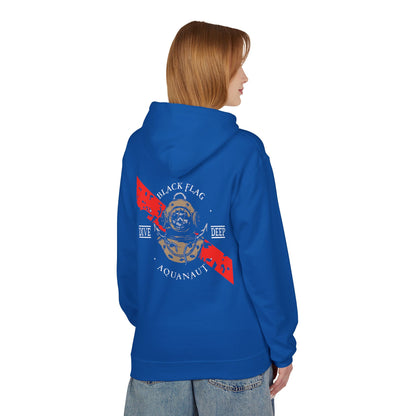 Dive Center Hoodie — 'Black Flag Aquanauts' Vintage Diving Helmet Design