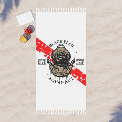 Dive Center Beach Towel – Black Flag Aquanaut Scuba Design