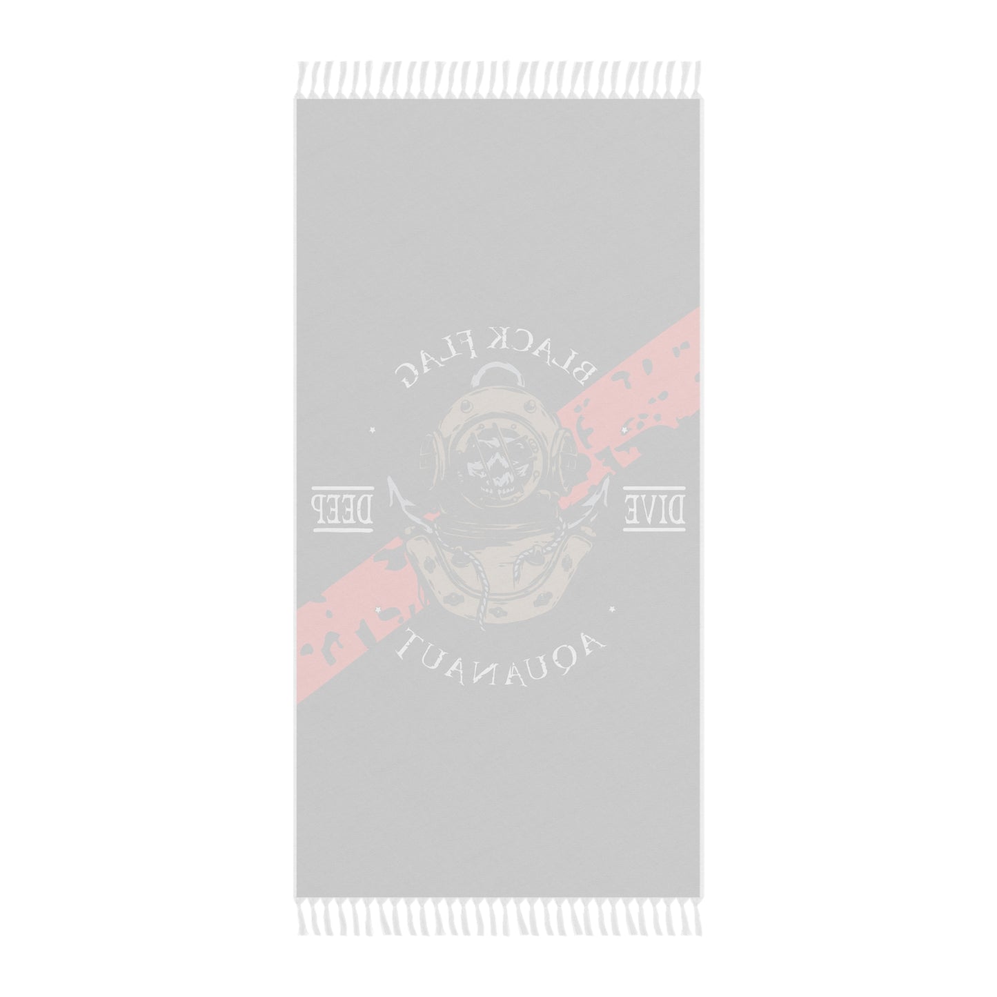 Dive Center Beach Towel – Vintage Deep Sea Aquanaut Design (Black Flag)