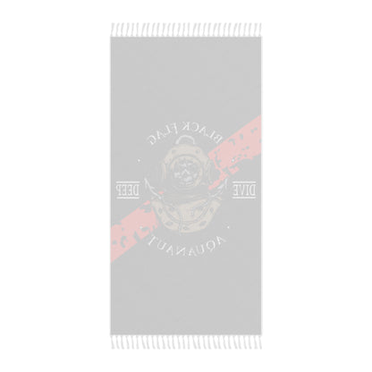 Dive Center Beach Towel – Vintage Deep Sea Aquanaut Design (Black Flag)
