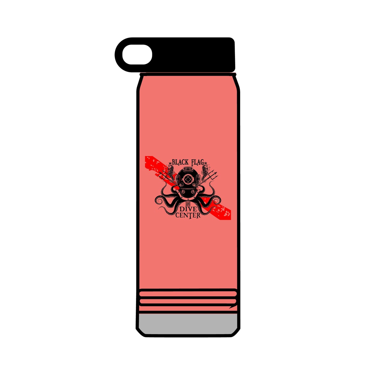 32oz Dive Center (Octopus) Water Bottle — Black Pup Scuba Logo Insulated Bottle