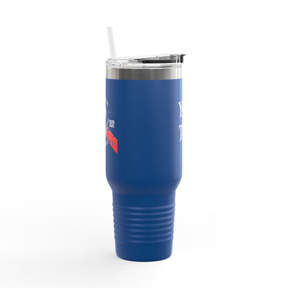 40oz Insulated Travel Mug (Aquanaut) — Customizable "Your Text" White Tumbler