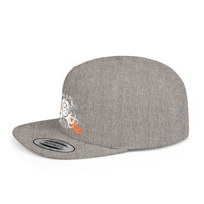 Octopus Kayak Snapback Hat — Distressed Paddle Graphic Flat-Bill Cap