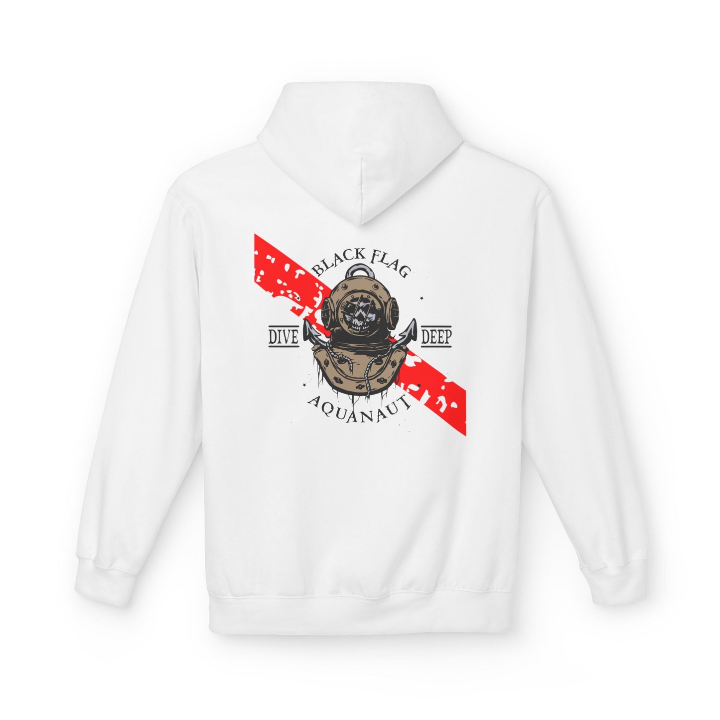 Dive Center Hoodie — 'Black Flag Aquanauts' Vintage Diving Helmet Design