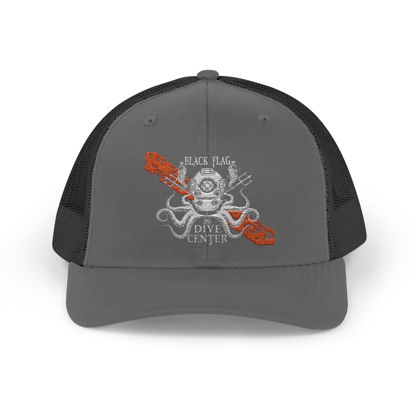 Trucker Cap - Skull & Crossed Oar Fishing Patch