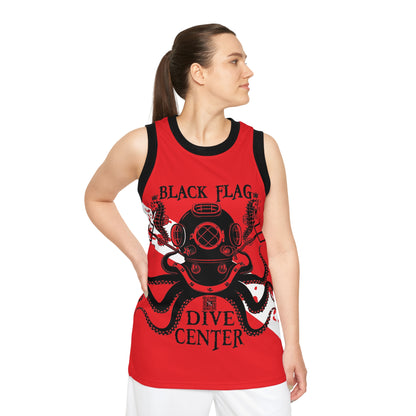 Dive Center Unisex Tank (Red) – “Black Flag” Aquanaut Graphic