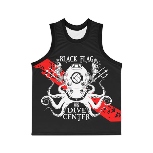 Dive Center Unisex Tank (Black) – “Black Flag” Aquanaut Graphic