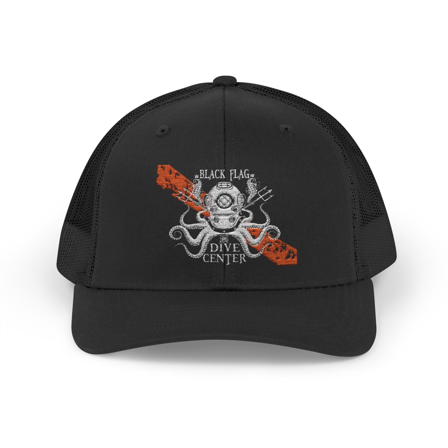 Trucker Cap - Skull & Crossed Oar Fishing Patch