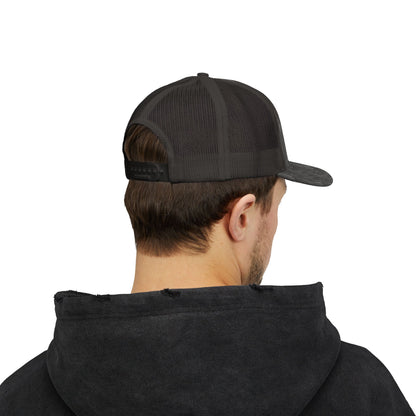 Trucker Cap - Skull & Crossed Oar Fishing Patch
