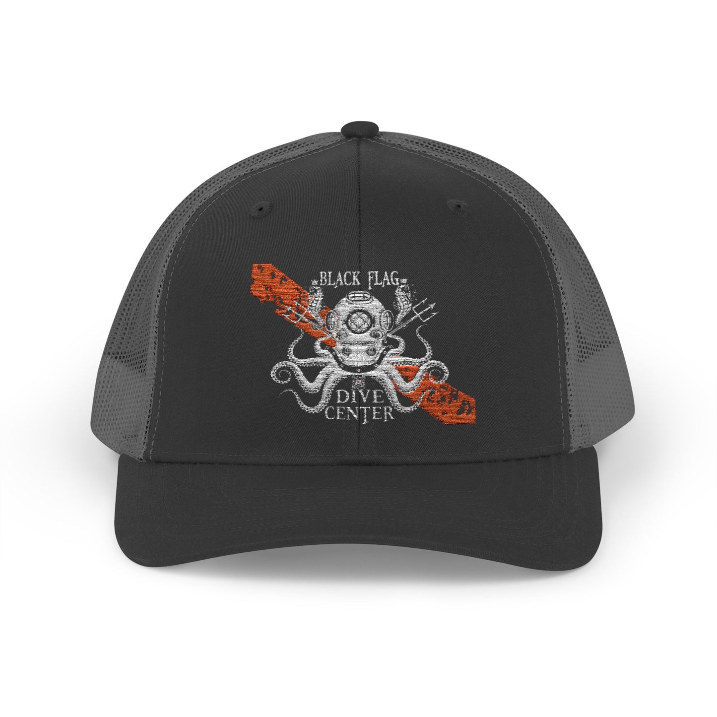 Trucker Cap - Skull & Crossed Oar Fishing Patch