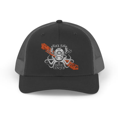 Trucker Cap - Skull & Crossed Oar Fishing Patch