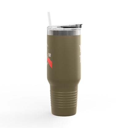 40oz Insulated Travel Mug (Aquanaut) — Customizable "Your Text" White Tumbler