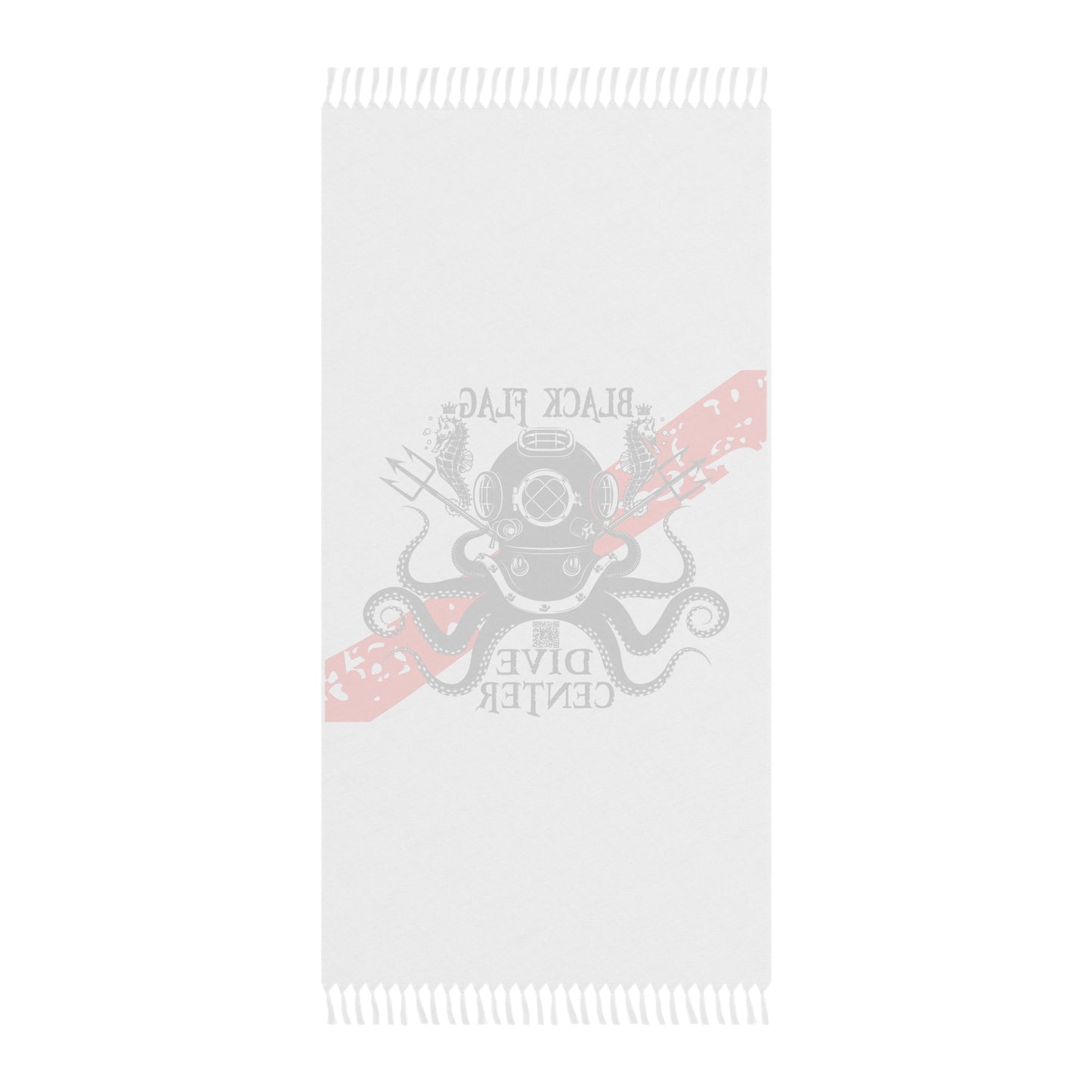 Dive Center Beach Towel – Black Flag Octopus Scuba Design