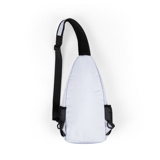 Diver Chest Bag (White) — Compact Sling Backpack with Aquanaut Print