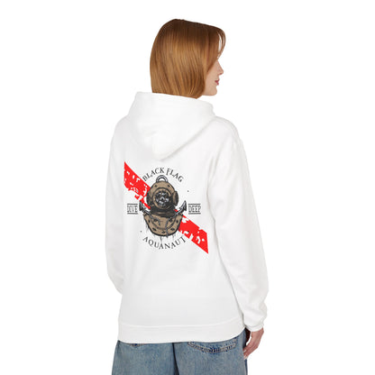 Dive Center Hoodie — 'Black Flag Aquanauts' Vintage Diving Helmet Design
