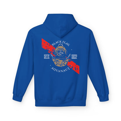 Dive Center Hoodie — 'Black Flag Aquanauts' Vintage Diving Helmet Design