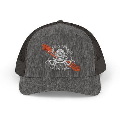 Trucker Cap - Skull & Crossed Oar Fishing Patch