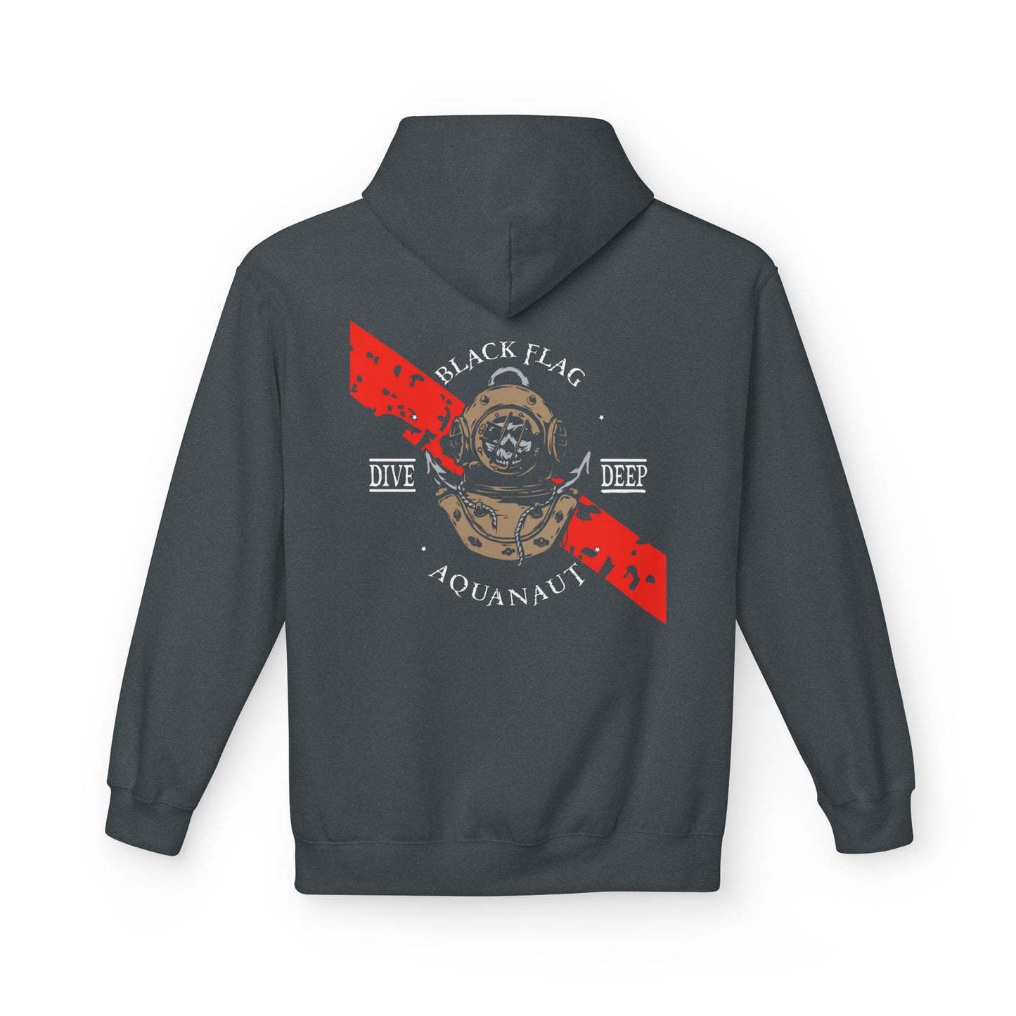 Dive Center Hoodie — 'Black Flag Aquanauts' Vintage Diving Helmet Design