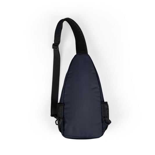 Diver Chest Bag (Black) — Compact Sling Backpack with Aquanaut Print