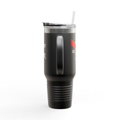 40oz Insulated Travel Mug (Aquanaut) — Customizable "Your Text" White Tumbler