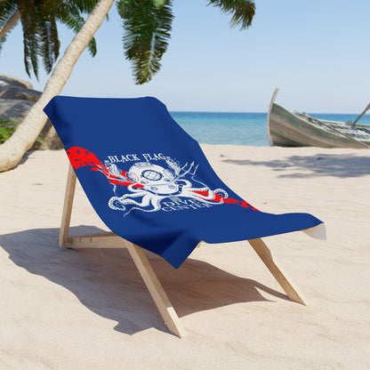 Dive Center Beach Towel — 'Black Flag' Octopus Scuba Design