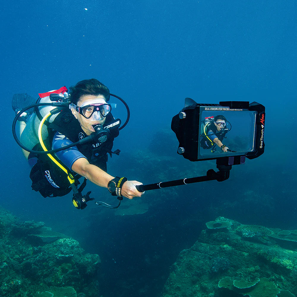 DIVEVOLK SeaTouch 4 Max Plus underwater housnig Selfie Kit for iPhone and Andorid smartphone, dive housing, waterproof phone case