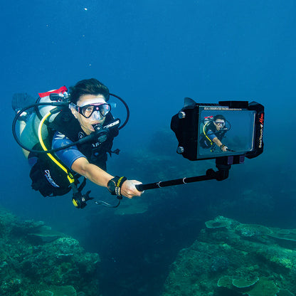 DIVEVOLK SeaTouch 4 Max Plus underwater housnig Selfie Kit for iPhone and Andorid smartphone, dive housing, waterproof phone case