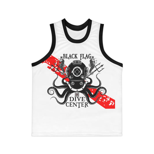 Dive Center Unisex Tank (White) – “Black Flag” Aquanaut Graphic