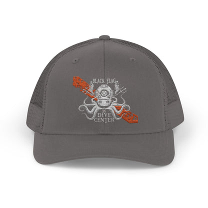 Trucker Cap - Skull & Crossed Oar Fishing Patch