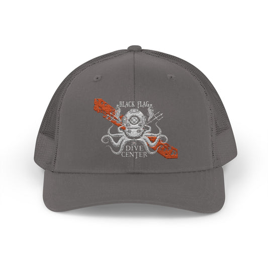 Trucker Cap - Skull & Crossed Oar Fishing Patch