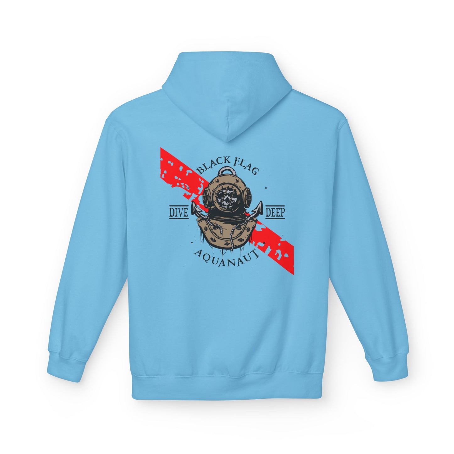 Dive Center Hoodie — 'Black Flag Aquanauts' Vintage Diving Helmet Design