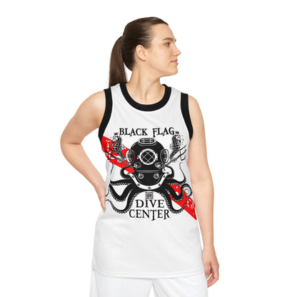 Dive Center Unisex Tank (White) – “Black Flag” Aquanaut Graphic
