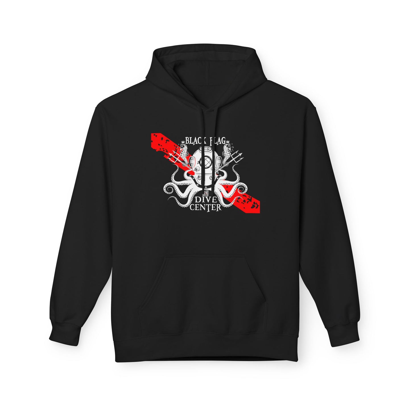 Dive Center Hoodie — 'Black Flag Aquanauts' Vintage Diving Helmet Design