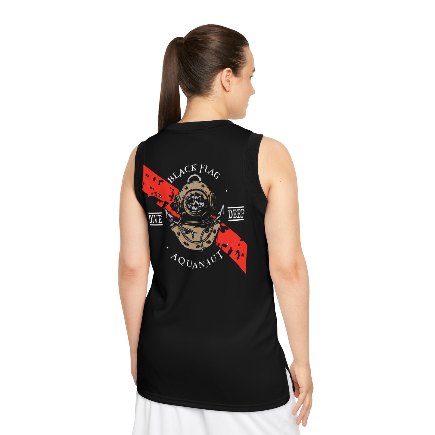 Dive Center Unisex Tank (Black) – “Black Flag” Aquanaut Graphic