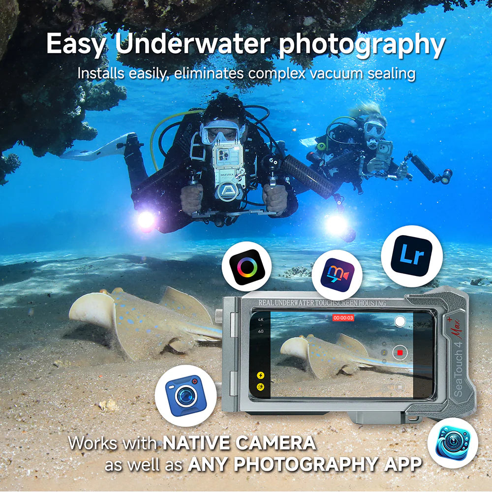 DIVEVOLK SeaTouch 4 Max Platinum Underwater Touchscreen Housing for Smartphone