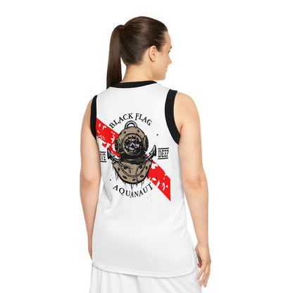 Dive Center Unisex Tank (White) – “Black Flag” Aquanaut Graphic