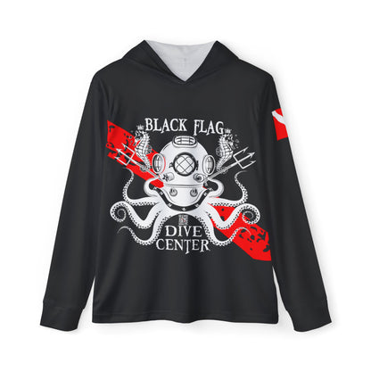 Dive Center Hoodie (Black) - 'Black Flag' Vintage Diving Octopus Graphic
