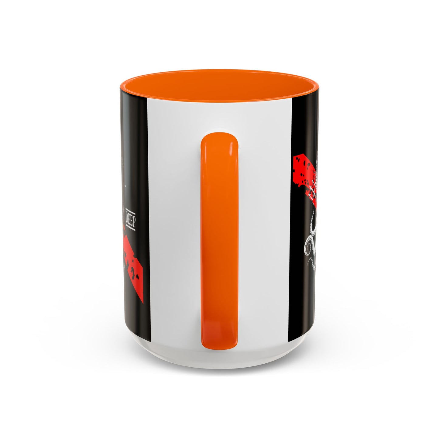 Diver Coffee Mug (Black) — 'Black Flag Aquanaut' Scuba Helmet Accent Mug (11/15oz)