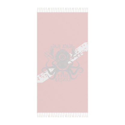 Dive Center Beach Towel — Black Flag Octopus Diver Design