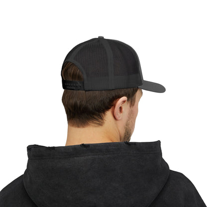 Trucker Cap - Skull & Crossed Oar Fishing Patch