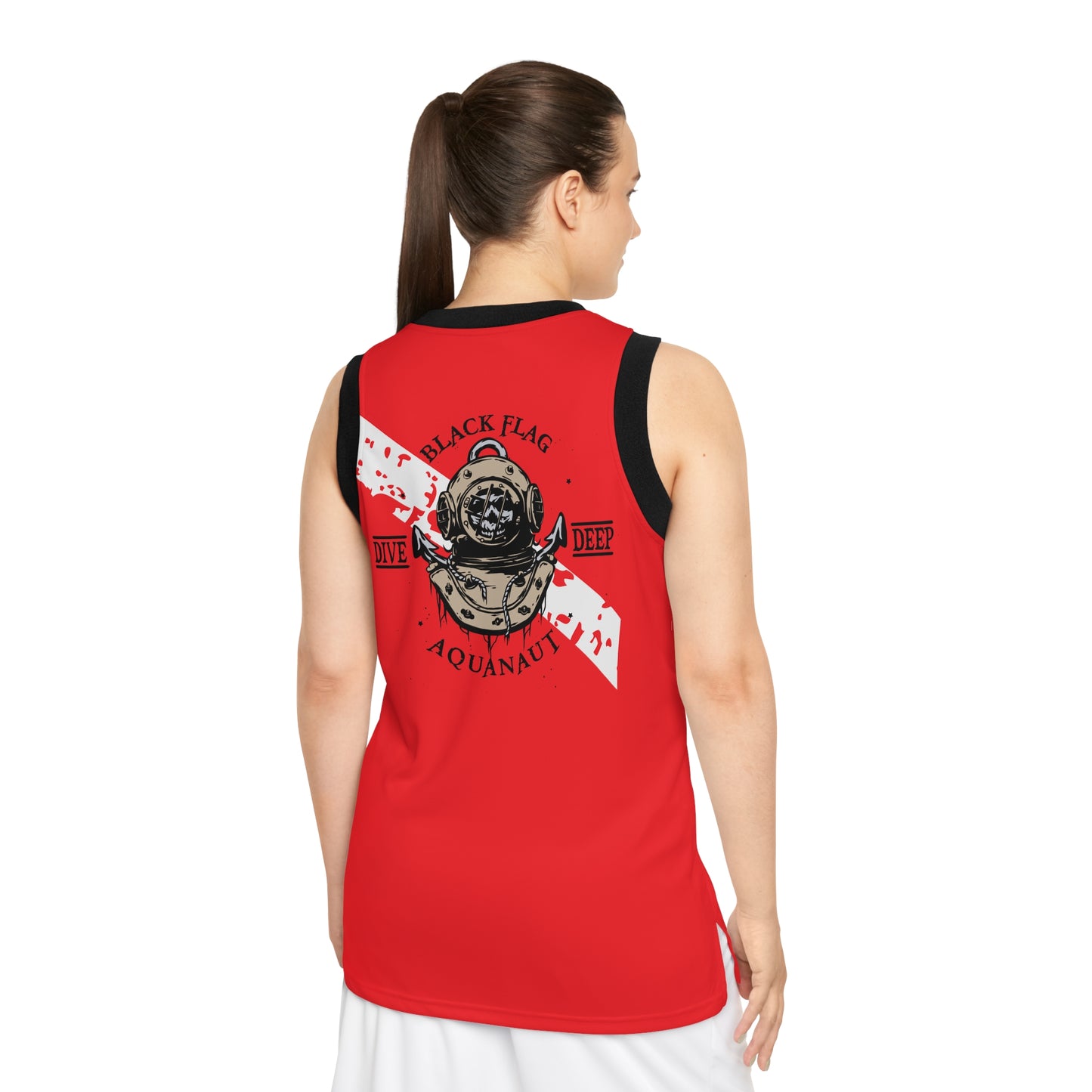 Dive Center Unisex Tank (Red) – “Black Flag” Aquanaut Graphic