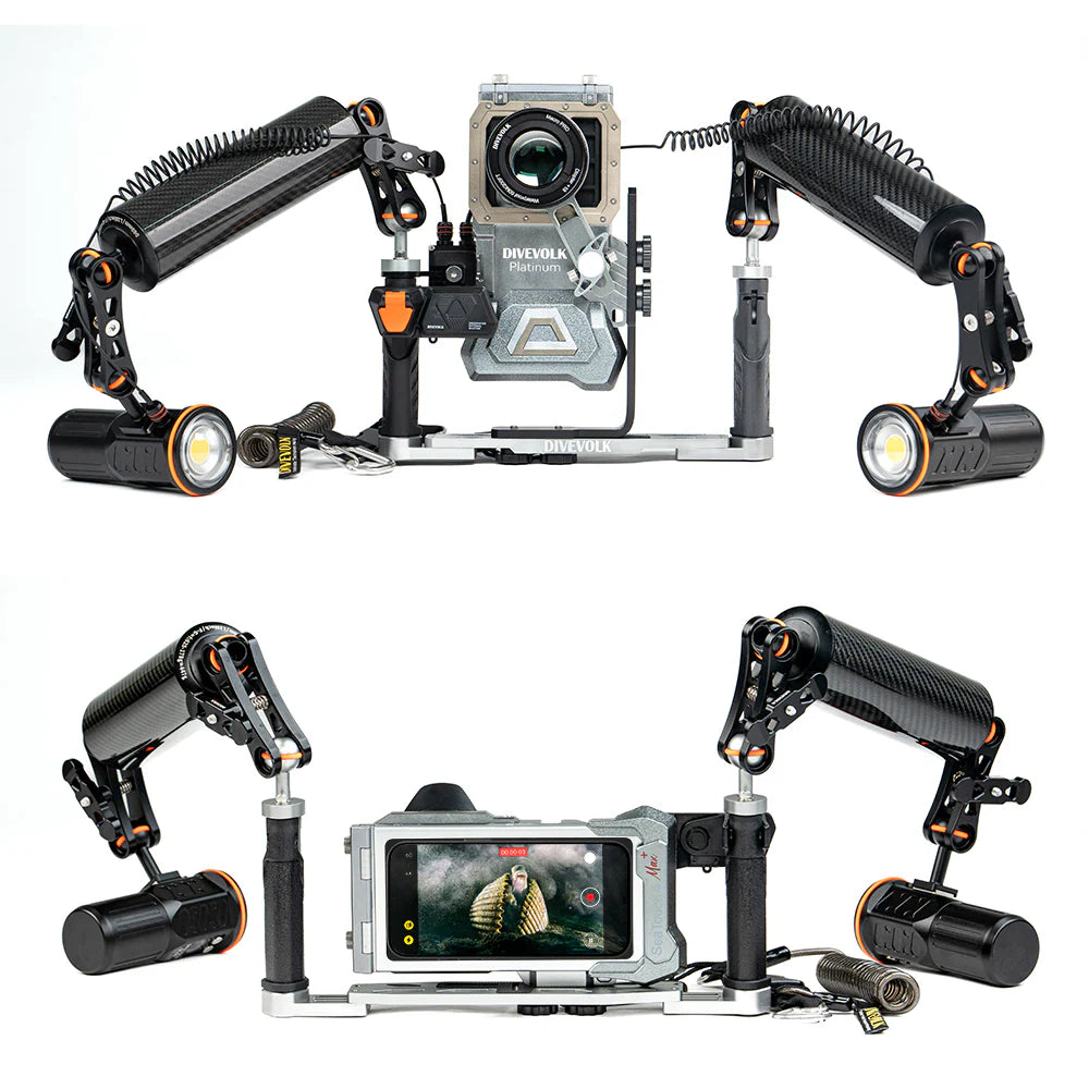 DIVEVOLK SeaTouch 4 Max Platinum Underwater Housing Almighty Kit for iPhone and most Android smartphone, dive housing, waterproof phone case