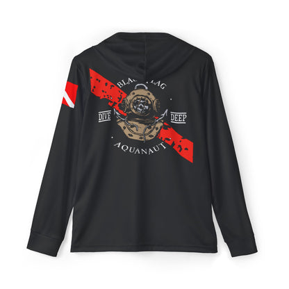 Dive Center Hoodie (Black) - 'Black Flag' Vintage Diving Octopus Graphic