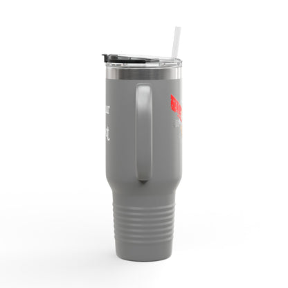 40oz Insulated Travel Mug (Aquanaut) — Customizable "Your Text" White Tumbler